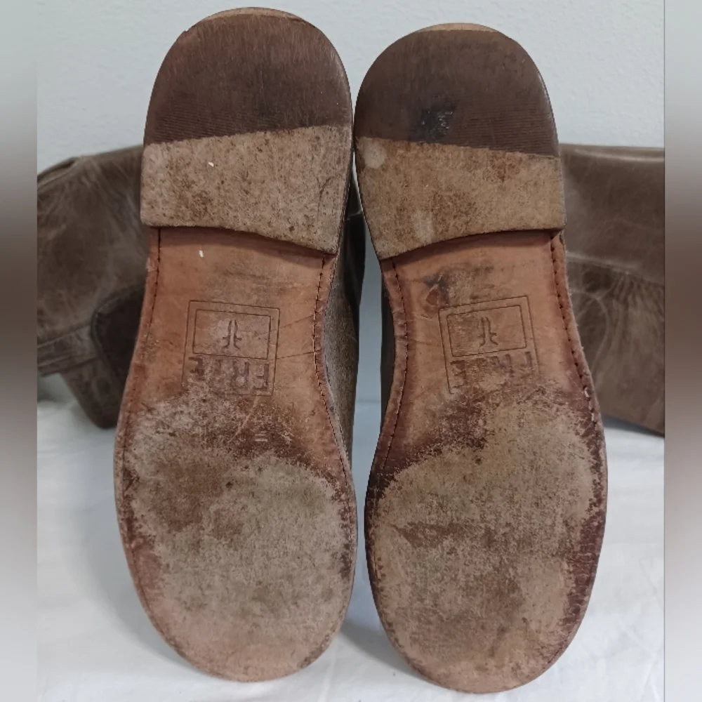 Frye tall boots smoky gray leather size 8.5B - Picture 9 of 13